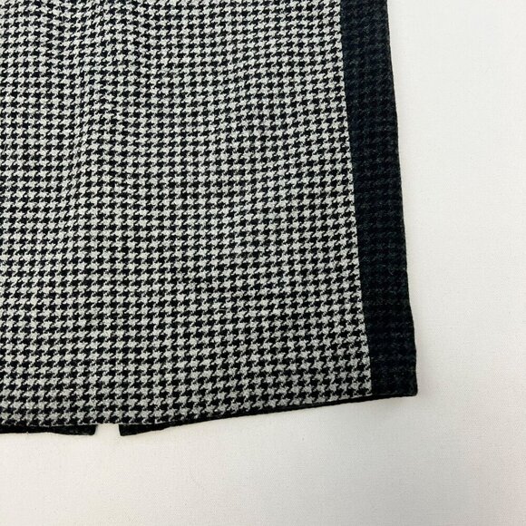 J.Crew Womens Houndstooth Pencil Skirt Wool Blend Gray/Black Size 8 Zip - Picture 5 of 9